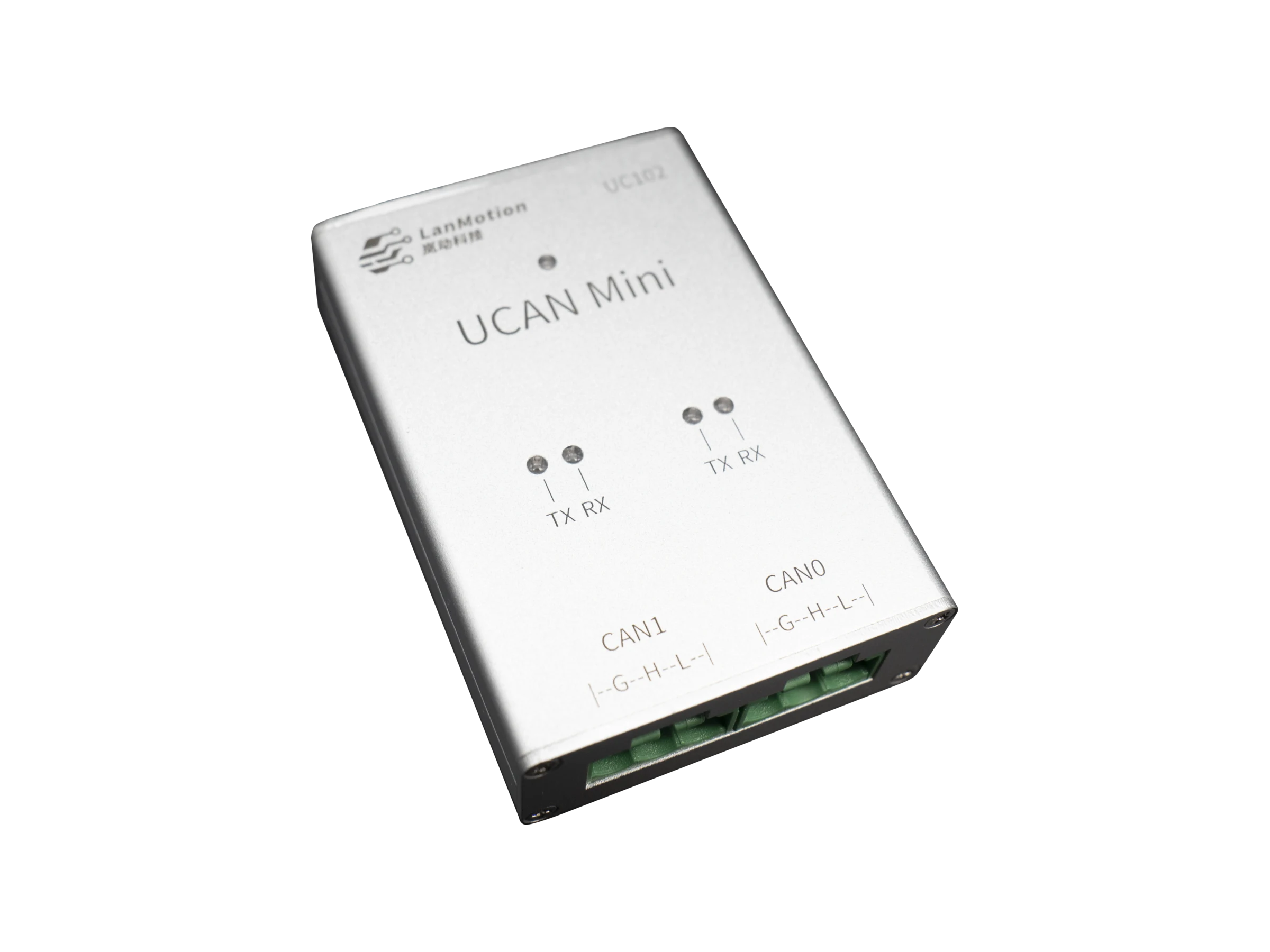 UCAN-Mini 双通道 CAN 调试示意图